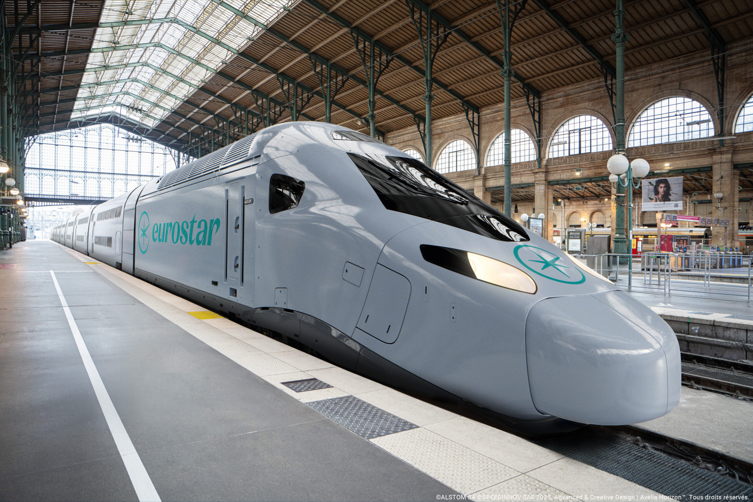 CGI image of Eurostar's new Celestial fleet in Paris